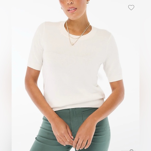 J crew Short-sleeve cotton crewneck sweater XL**** - Picture 1 of 4